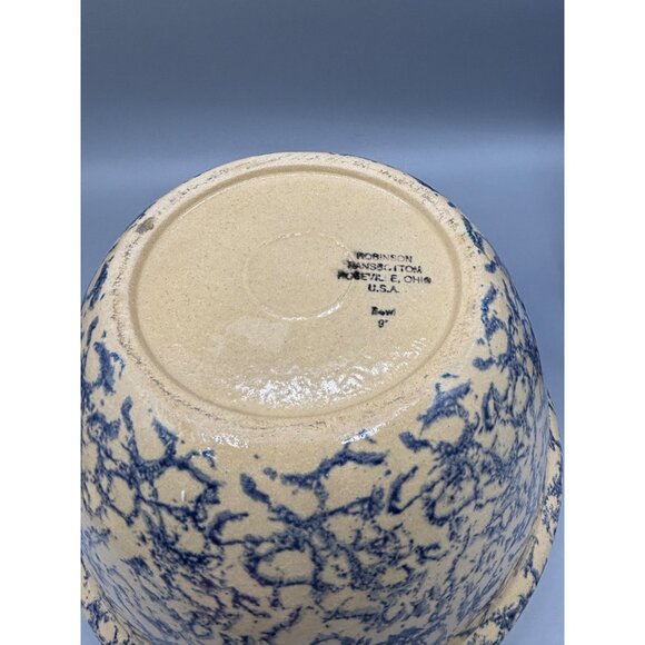 RRP Robinson Ransbottom 9" Spongeware Mixing Bowl Ceramic - Picture 5 of 5